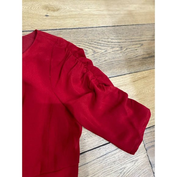 Nanette Lepore Ruched Short Sleeve Cocktail Dress - Picture 8 of 12